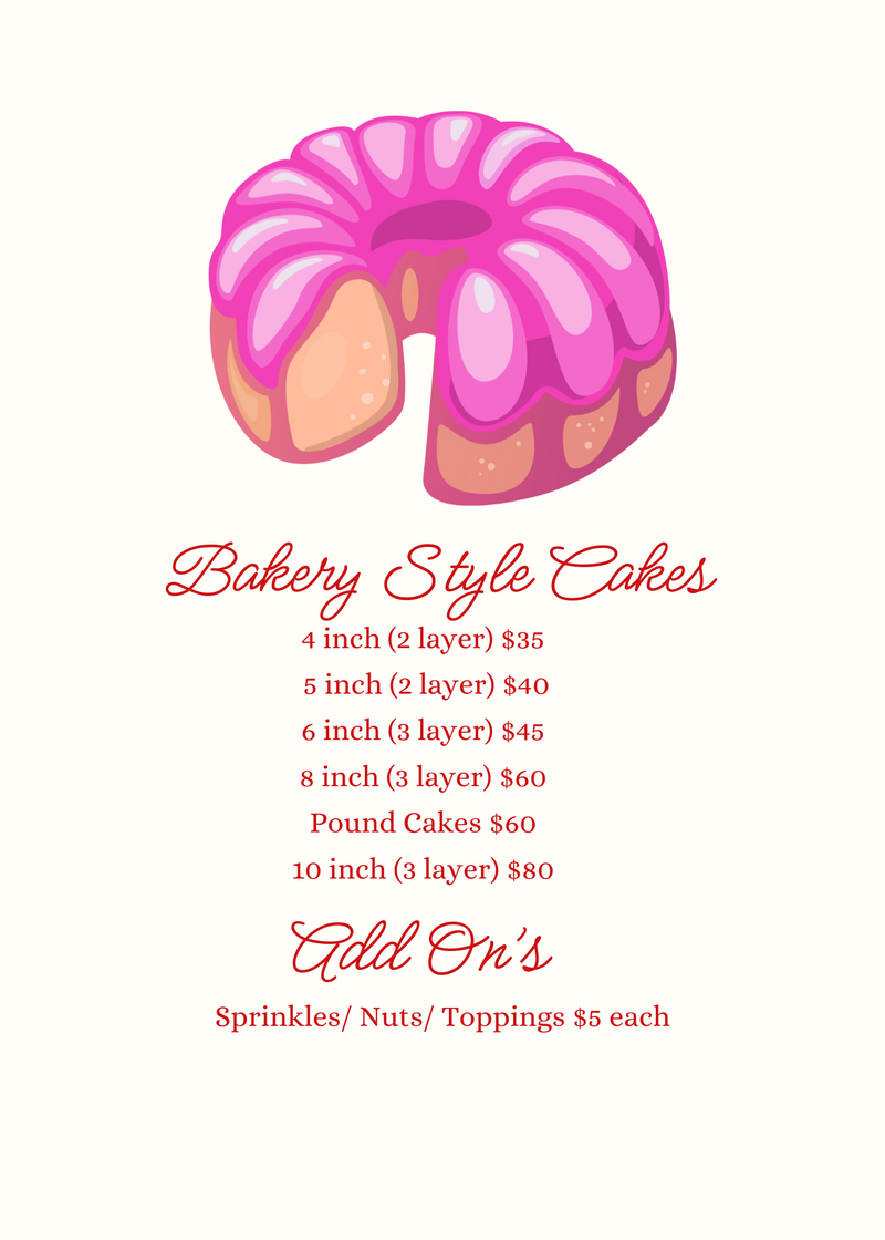 Pricing sheet
